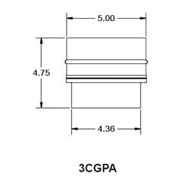 Metal-Fab Corr/Guard 3" Diameter Rheem Adapter (316SS) - 3CGPA-C60