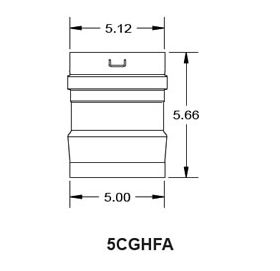 Metal-Fab Corr/Guard 5" D Thermal Solutions Adapter - 5CGHFA
