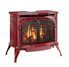 Vermont Castings Radiance DV Gas Stove - Bordeaux Enamel - RADVTBDSB / RADVT-IFT-BD