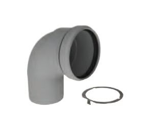 M&G DuraVent 2" PolyPro 90 Degree Elbow with Locking Band - 2PPS-E90L