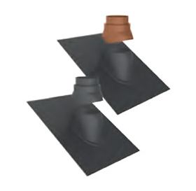 M&G DuraVent 3" PolyPro Adjustable Roof Flashing - terra-cotta 5/12-12/12 pitch - 3PPS-F12-TC
