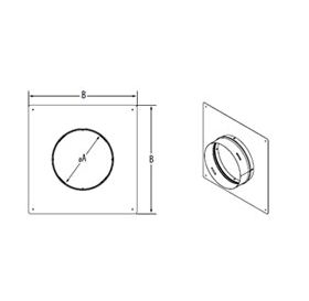 M&G DuraVent 5" PolyPro Double Wall HST Trim Plate - 5PPS-HSTDW
