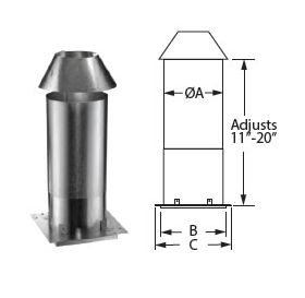M&G DuraVent 5" Round Type B Gas Vent Attic Insulation Shield 5"-6" - 5GVIS