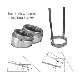 Selkirk MetalBest 10" Galva-Temp 30 Degree Elbow Kit - 10G-EL30KIT