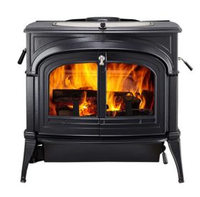 Vermont Castings Encore Wood Stove - with Transition Doors - Classic Black