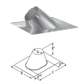 M&G DuraVent 7'' DuraTech Roof Flashing 7/12-12/12 - 9550 // 7DT-F12