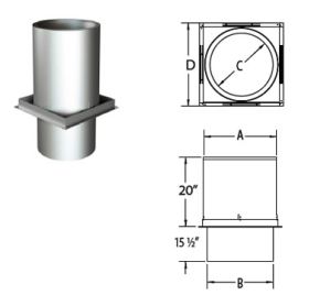 DuraVent 14 DuraTech Firestop Radiation Shield - 14DT-FRSHT