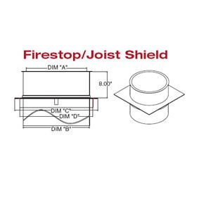 Selkirk 18'' Firestop / Joist Shield - 218465 - 18S-JS