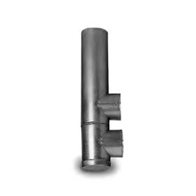 Security Chimneys 6'' Secure Temp ASHT Base Tee Galvanized Double (TC Included) - 6TBD