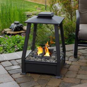 Real Flame Sierra Gel Fuel Freestanding Outdoor Fireplace Black 2900-B