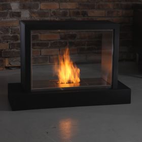 Real Flame The Insight Ventless Fireplace - Black - 7000-B