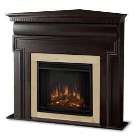 Real Flame Mt. Vernon Corner Electric Fireplace Dark Walnut - 6950E-DW