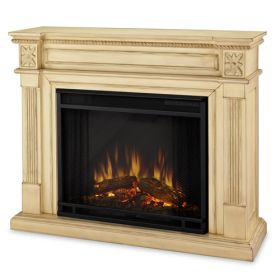 Real Flame Elise Electric Fireplace in Antique White - 6800E-AW