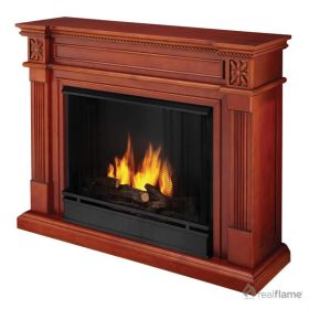 Real Flame Elise Ventless Gel Fireplace in Dark Mahogany - 6800-DM