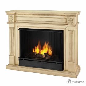 Real Flame Elise Ventless Gel Fireplace in Antique White - 6800-AW
