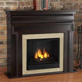 Real Flame Mt. Vernon Ventless Gel Fireplace (Dark Walnut) - 6900-DW