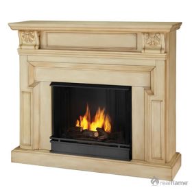 Real Flame Kristine Ventless Gel Fireplace (White) - 9500-AW