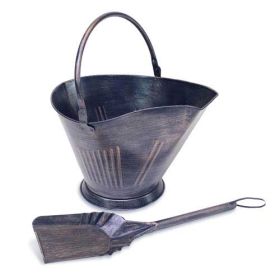 Napa Forge Coal/Pellet Bucket with Shovel - Black - 19502