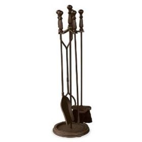 Uniflame 5 Pc Bronze Fireset With Ball Handles - F-1631