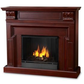 Real Flame Kristine Ventless Gel Fireplace (Dark Mahogany) - 9500-DM