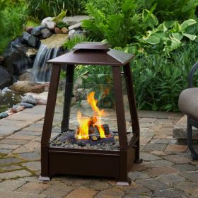 Real Flame Sierra Gel Fuel Freestanding Outdoor Fireplace Copper 2900C