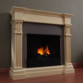 Real Flame Gabrielle Ventless Gel Fireplace (Antique White) - L6700-AW
