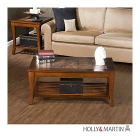 Holly & Martin Suffolk Slate Cocktail Table-Brown Cherry - 01-232-015-6-05