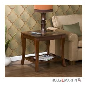 Holly & Martin Suffolk Slate End Table-Brown Cherry - 01-232-024-4-05