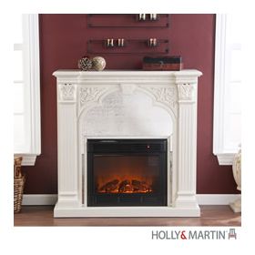 Holly & Martin Andorra Electric Fireplace-Ivory - 37-019-023-6-18