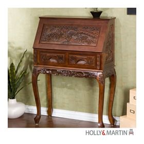 Holly & Martin Logan Hand-Carved Drop Front Desk - 55-153-020-4-05
