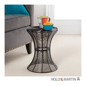 Holly & Martin Metal Spiral Accent Table-Black - 01-165-080-3-01