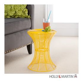 Holly & Martin Metal Spiral Accent Table-Yellow - 01-165-080-3-41