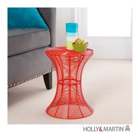 Holly & Martin Metal Spiral Accent Table-Red - 01-165-080-3-30