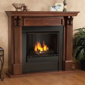 Real Flame Ashley Gel Fuel Wall Fireplace - Mahogany - 7100-M