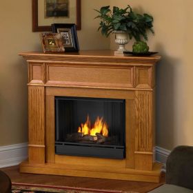 Real Flame Camden Ventless Gel Fireplace - Light Oak - 3150-LO