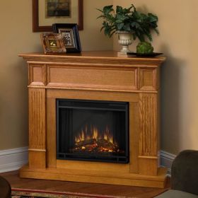 Real Flame Camden Electric Fireplace - Light Oak - 3150E-LO