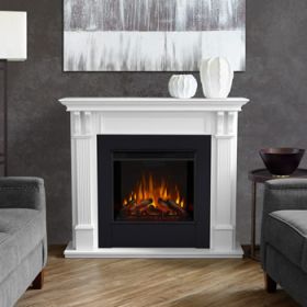 Real Flame Ashley Electric Fireplace in White - 7100E-W