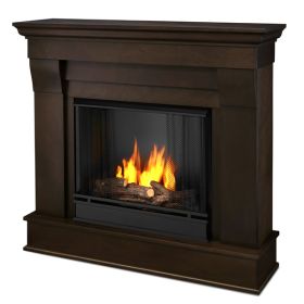 Real Flame Chateau Ventless Gel Fireplace in Dark Walnut - 5910-DW