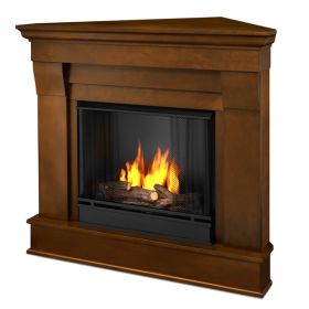 Real Flame Chateau Corner Ventless Gel Fireplace in Espresso - 5950-E