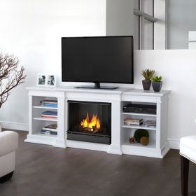 Real Flame Fresno Ventless Gel Fireplace in White - G1200-W