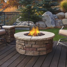 Real Flame Sedona 43" Round LP Fire Table - 11810LP-BF