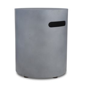 Real Flame Mezzo Round Tank Cover in Flint Gray - 616-FG