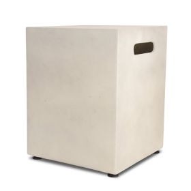 Real Flame Mezzo Square Tank Cover in Antique White - 670-AW
