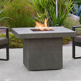 Real Flame Ventura Square Chat Height Fire Table in Glacier Gray - 9630LP-TGLG