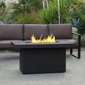 Real Flame Ventura Rectangle Chat Height Fire Table in Kodiak Brown - 9640LP-TKB