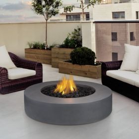 Real Flame Mezzo Round Fire Table in Flint Gray - 9660LP-FG