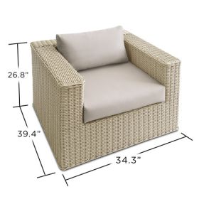 Real Flame Mezzo Club Chair Set in Taupe - 9661-TP