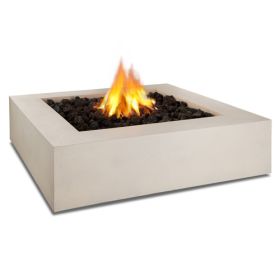 Real Flame Mezzo Square Fire Table in Antique White - 9670LP-AW