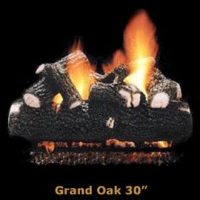Hargrove 30" Grand Oak Log Set - Shallow ST - NG - GOS30STS