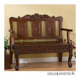 Holly & Martin Cumberland Hand-Carved Storage Settee - 09-080-011-5-20